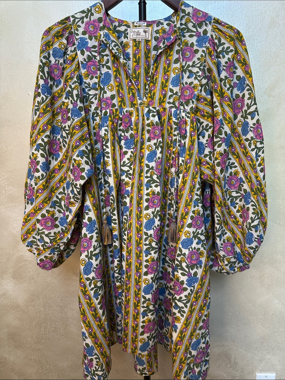 Mille Daisy Dress in Alain Stripe, sz XS